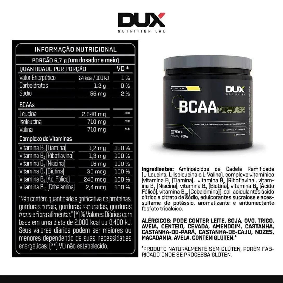 BCAA Powder 200G Dux Nutrition - Imagem 2