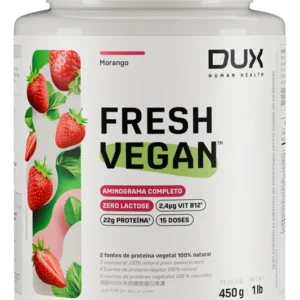 Proteína Vegana Dux Human Health Fresh Vegan em Pó de Morango 450g
