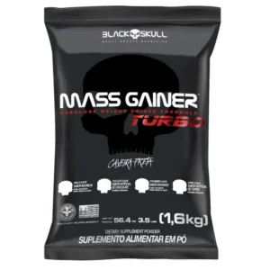 Mass Gainer Turbo - Refil 1,6kg - Sabor Baunilha - Black Skull